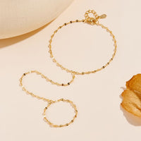 Super Shining Glitter 925 Sterling Silver Bracelet and Ring Set
