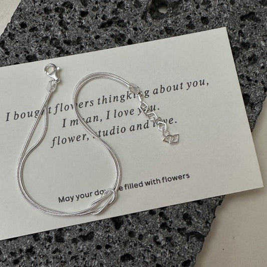 Minimal Double Layer 925 Sterling Silver Bracelet