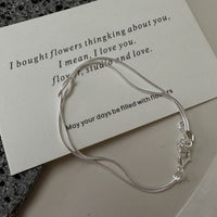 Minimal Double Layer 925 Sterling Silver Bracelet