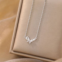 Honey Moon Three Flying Butterfly Necklace