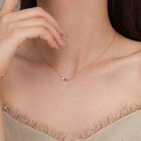 Colorful Crystal Four-Leaf Clover and Butterfly Necklace & Bracelet