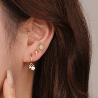 Sunshine, Flower, Star & Moon 925 Sterling Silver Earrings
