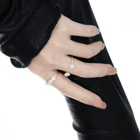 925 Sterling Silver Rose Flower Adjustable Ring