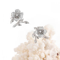 Rose Flower Adjustable Ring in 925 Sterling Silver