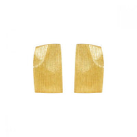 Irregular Rectangle Paper 925 Sterling Silver Stud Earrings