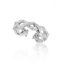 Hollow Twisted 925 Sterling Silver Adjustable Ring