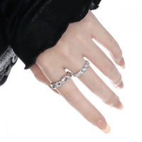 Hollow Twisted 925 Sterling Silver Adjustable Ring