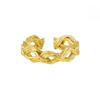 Hollow Twisted 925 Sterling Silver Adjustable Ring