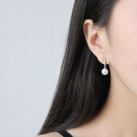 S925 Vertical Pearl Earrings with Micro Inlaid Diamonds