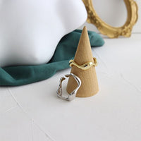S925 Minimalist Wavy Open Ring