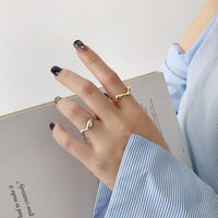 S925 Minimalist Wavy Open Ring