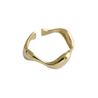 S925 Minimalist Wavy Open Ring