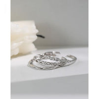 Stackable Chick 925 Sterling Silver Adjustable Ring Set