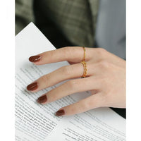 Stackable Chick 925 Sterling Silver Adjustable Ring Set