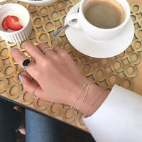S925 Double-Layer Beaded Chain Bracelet