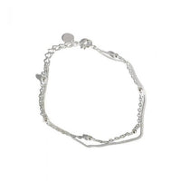 S925 Double-Layer Beaded Chain Bracelet