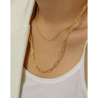 Cool Flower Chain Necklace, S925 Silver