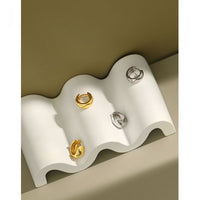 S925 Simple Round Silver Stud Earrings