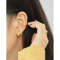 S925 Simple Round Silver Stud Earrings
