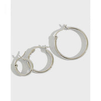 Geometric Hollow Circle S925 Silver Earrings