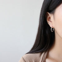 Geometric Hollow Circle S925 Silver Earrings