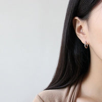 Geometric Hollow Circle S925 Silver Earrings