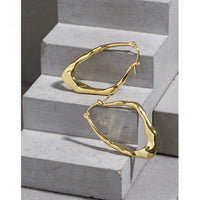 S925 Irregular Texture Minimalist Earrings