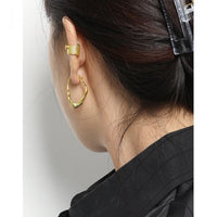 S925 Irregular Texture Minimalist Earrings