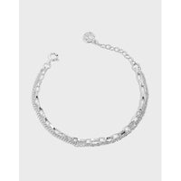 Cauliflower Double-Layer Starry Sky S925 Silver Bracelet