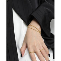 Cauliflower Double-Layer Starry Sky S925 Silver Bracelet