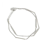 Double Layer Box Chain S925 Sterling Silver Bracelet