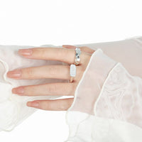 Irregular Rectangle Micro Setting Crystal Adjustable Ring
