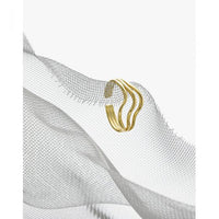 Wavy Line Texture S925 Open Ring