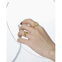 Wavy Line Texture S925 Open Ring