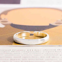 Smooth Circular Adjustable 925 Sterling Silver Ring