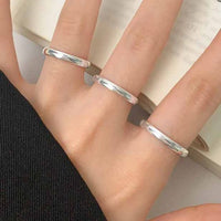 Smooth Circular Adjustable 925 Sterling Silver Ring