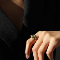 Elliptical Geometric S925 Silver Ring