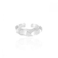 Irregular Rhombus Sterling Silver Adjustable Ring