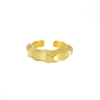 Irregular Rhombus Sterling Silver Adjustable Ring