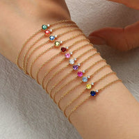 Mini Round Cubic Zirconia Bracelet in 925 Sterling Silver