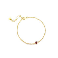 Mini Round Cubic Zirconia Bracelet in 925 Sterling Silver