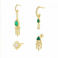 Elegant Geometry Tassel Screw Earring (Single)