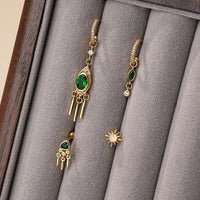 Elegant Geometry Tassel Screw Earring (Single)
