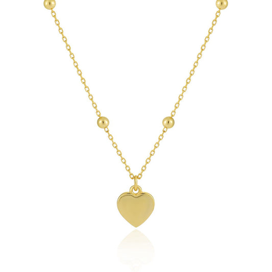 Smooth Heart 925 Sterling Silver Necklace