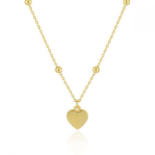 Smooth Heart 925 Sterling Silver Necklace