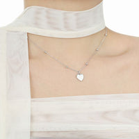 Smooth Heart 925 Sterling Silver Necklace