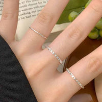 Honey Moon Hollow Hearts 925 Sterling Silver Adjustable Ring