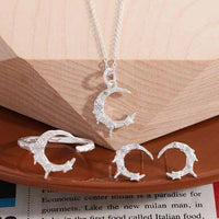 Irregular Crescent Moon 925 Sterling Silver Adjustable Ring