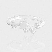 Classic Irregular Stars 925 Sterling Silver Adjustable Ring