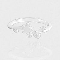 Classic Irregular Stars 925 Sterling Silver Adjustable Ring